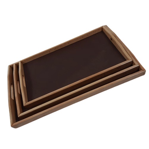Beech wood  tray with non sliding